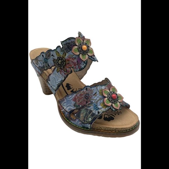 L'Artiste Women's Radiating Sandal Dark Green - Medium - Picture 1 of 3